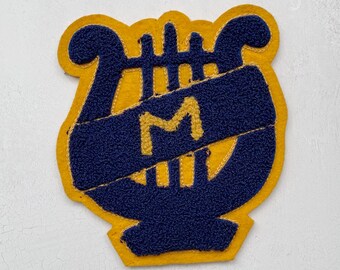 Vintage Chenille Patch Letter M