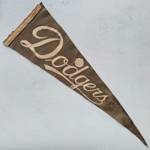 1970S VINTAGE LOS ANGELES DOGERS フラッグ Vintage Dodger Pennant