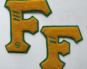 Vintage Chenille Patches Two F's