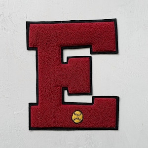 Vintage Chenille Patch Letter E