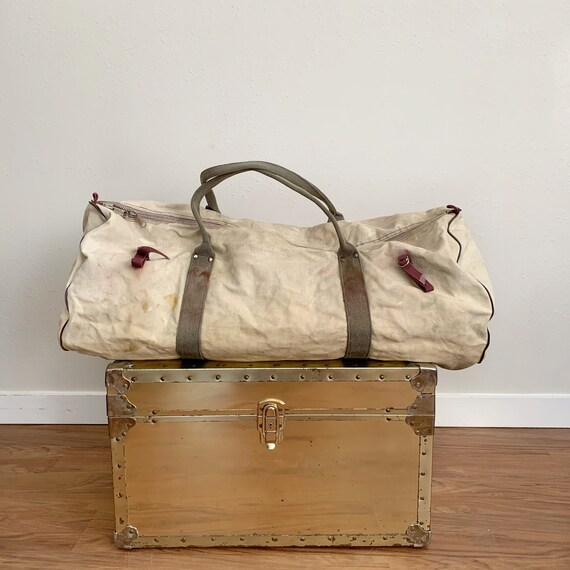 Vintage Canvas Duffel Bag As-Is