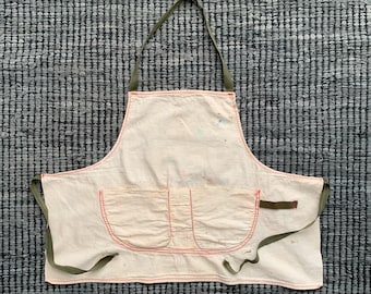 Vintage Canvas Apron with Pockets