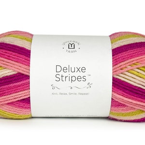 Deluxe Stripes, Universal Yarn, Worsted weight yarn, Superwash wool/nylon 75/25, 100 grams, 218 yards 9 colors