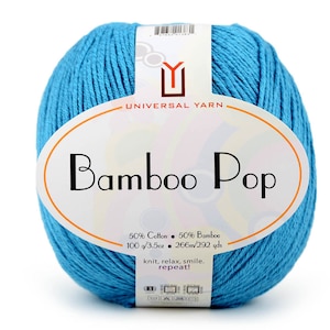 Bamboo Pop, Solids, Universal Yarn, DK weight Cotton/Bamboo 50/50 100grams 292yds 42 colors