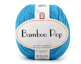 Bamboo Pop, Solids, Universal Yarn, DK weight Cotton/Bamboo 50/50 100grams 292yds 42 colors