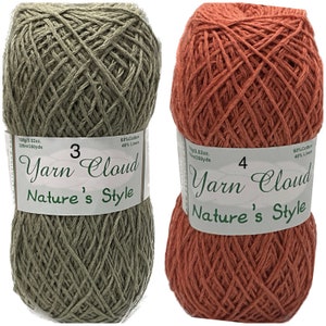Nature&#39;s Style 60/40 Cotton/Linen blend 100g/3.52oz 320m/350 yds DK weight Yarn Cloud