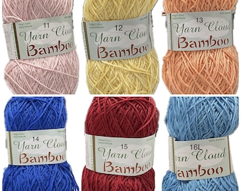 Bamboo (Rayon) 100% bamboo 100gr/3.52oz 320m/350yds DK weight Yarn Cloud