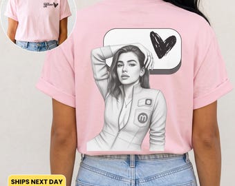 „Schwebend durchs Leben“-Mädchen-T-Shirt | Herz-Brustaufnäher