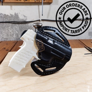 Handcrafted Premium Leather Gun Holster - Custom Molded OWB Holster Multiple Position Carry Available For All Models