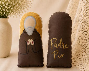 Pluche Padre Pio Heilige Metgezel | Katholiek Geloof Speelgoed voor Kinderen (Doop, Eerste Communie)