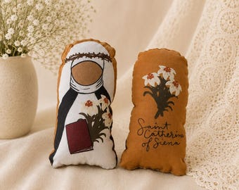 Pluche Sint-Catharina-figuurtje | Katholiek speelgoed voor kinderen (Doop, Eerste Communie)