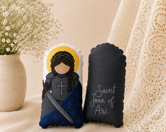 Pluche knuffel van Jeanne d'Arc | Katholiek geloofsspeelgoed voor kinderen (handgemaakt)
