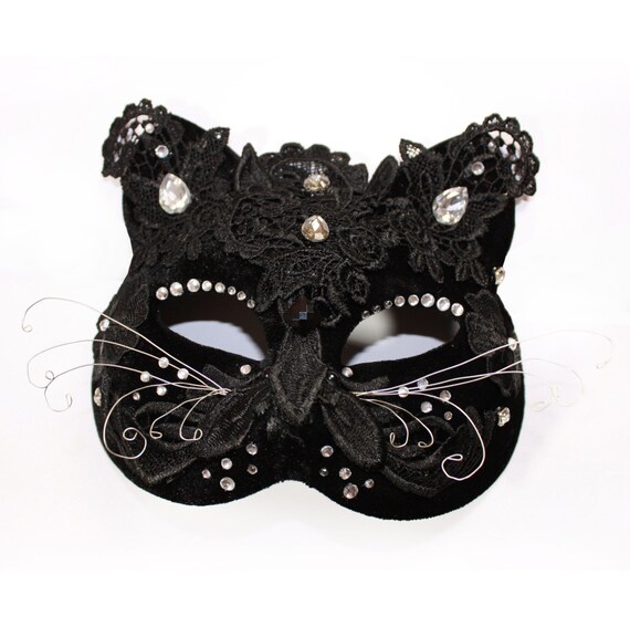 Masque De Chat D Halloween Masque De Mascarade De Etsy