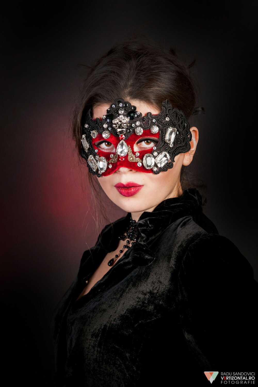 Gothic Crystal Masquerade Mask Haute Couture Headpiece with Etsy