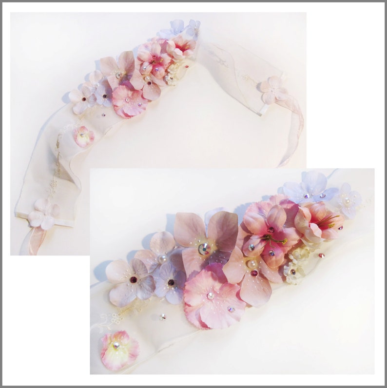 Wedding Flower Headband Cherry Blossom Headpiece Bridal Etsy