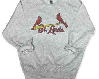 Cardinals Sweatshirt Collegiate Crewneck St Louis Baseball - Etsy