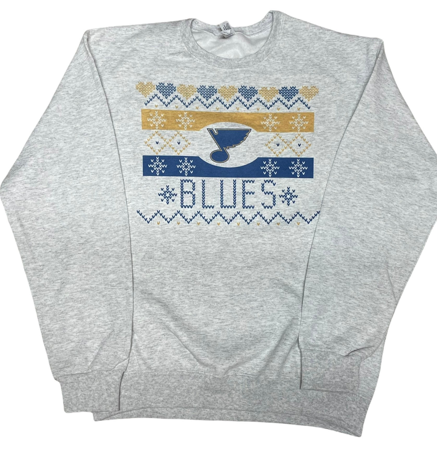 St Louis Blues Block Party Crew Sweatshirt - Grey