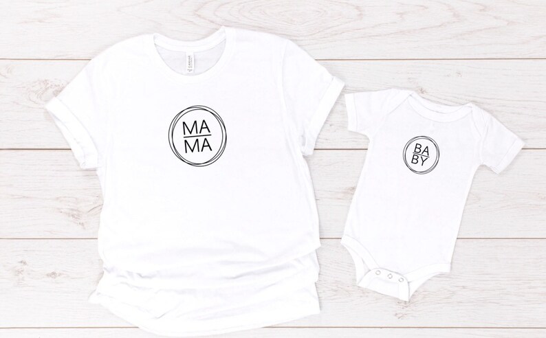 Baby Matching Shirt and Onesie Mama