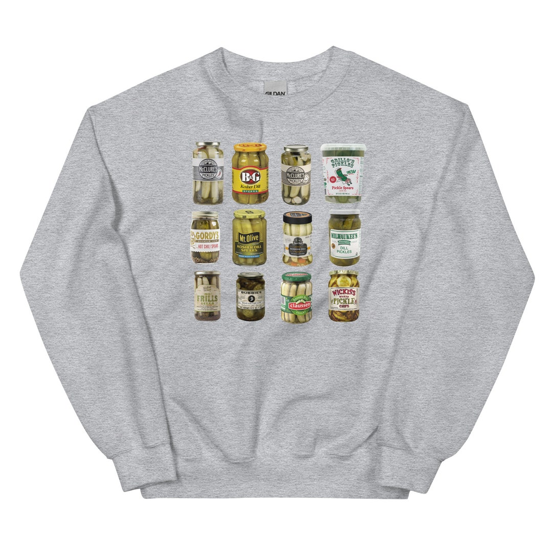 Vintage Pickle Jar Sweatshirt, Canned Pickles Crewneck, Pickle Lover