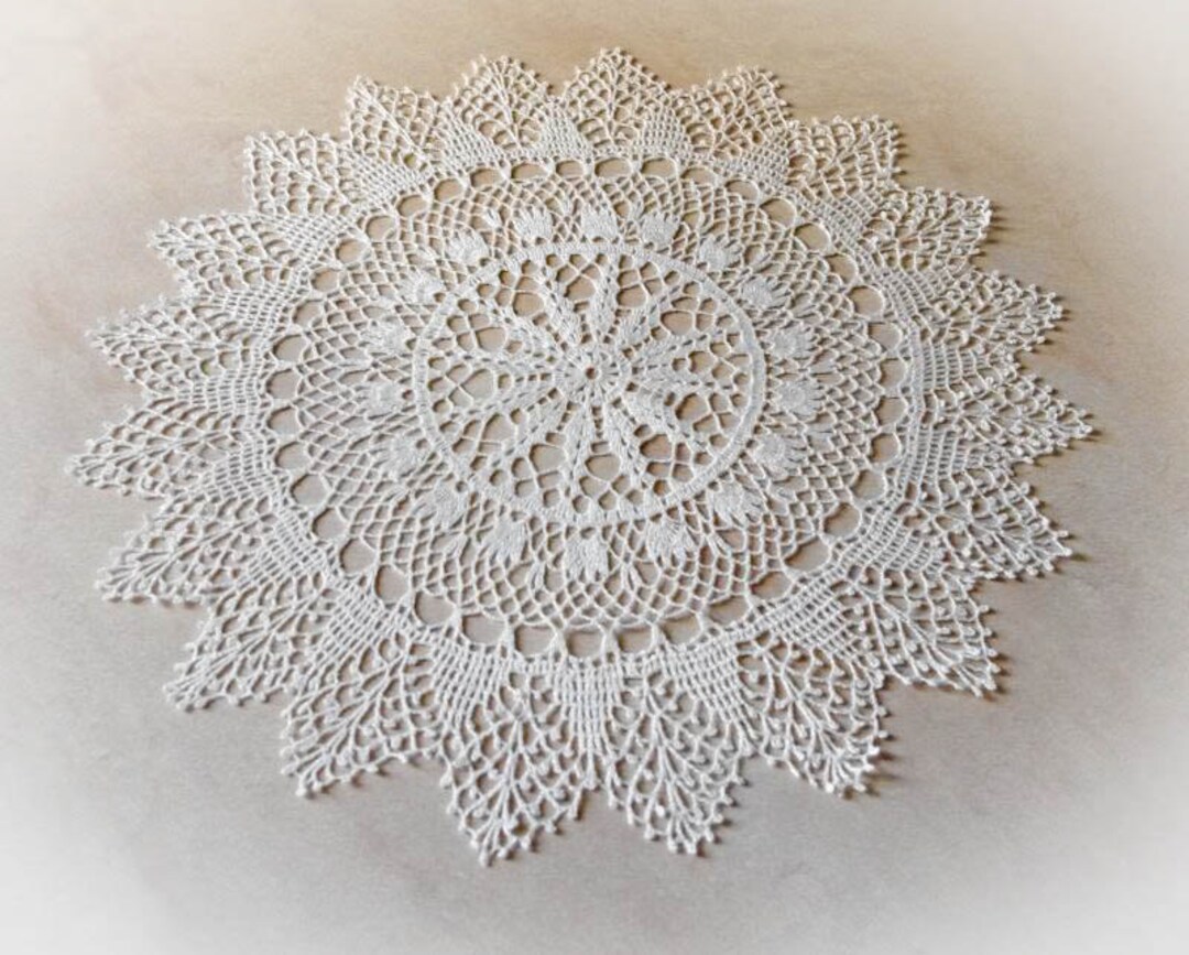 Large Lace Doily White Elegant Crochet Doilies Table - Etsy