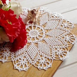 Large Crochet Doily White Handmade Crochet Doily Large Lace Doily ...