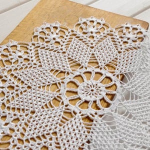 Large Crochet Doily White Handmade Crochet Doily Large Lace Doily ...