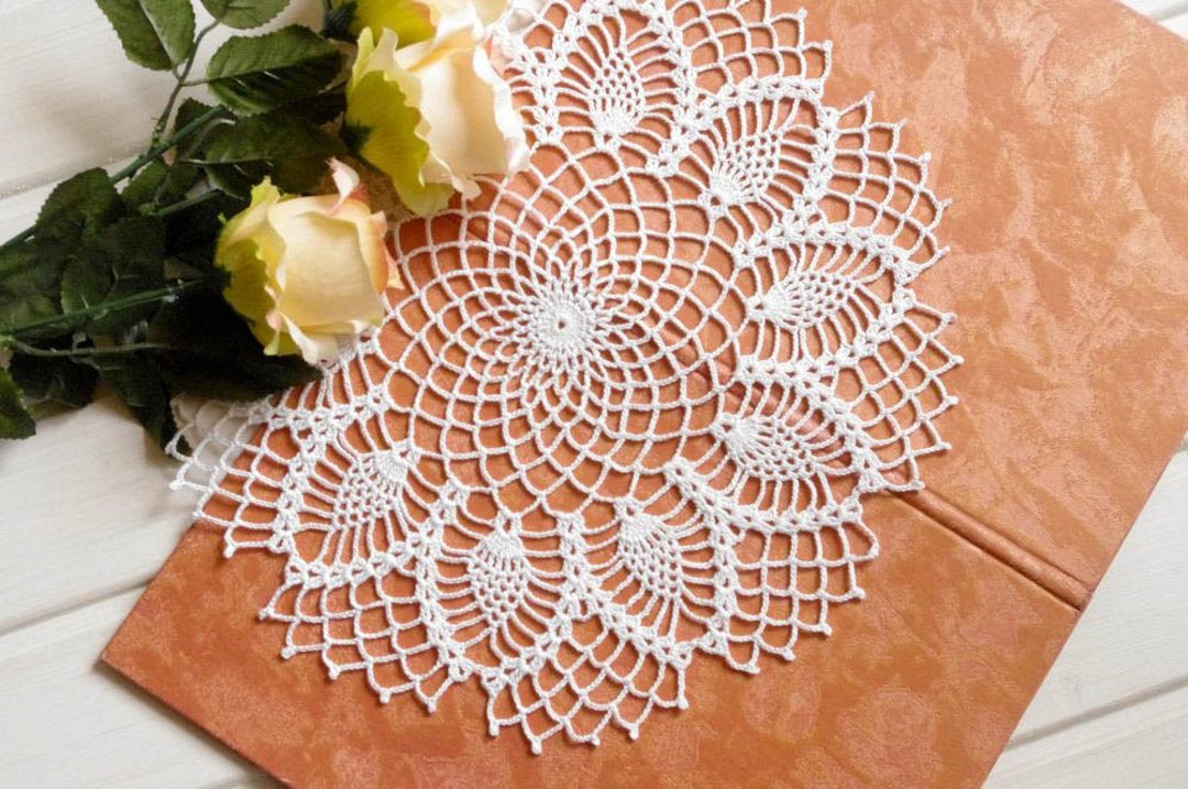 Large Lace Doily White Elegant Crochet Doilies Round Crochet - Etsy