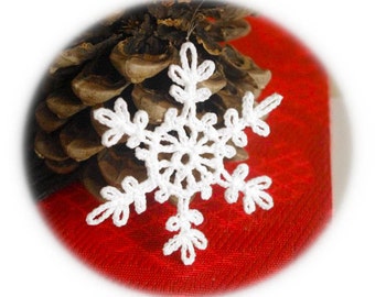 Snowflake ornament Christmas decor Crochet snowflake Winter ornament Handmade ornaments Christmas snowflakes S17