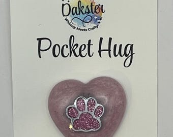 Pet Memorial Pocket Hug, Dog Cat Keepsake, Rainbow Bridge Token