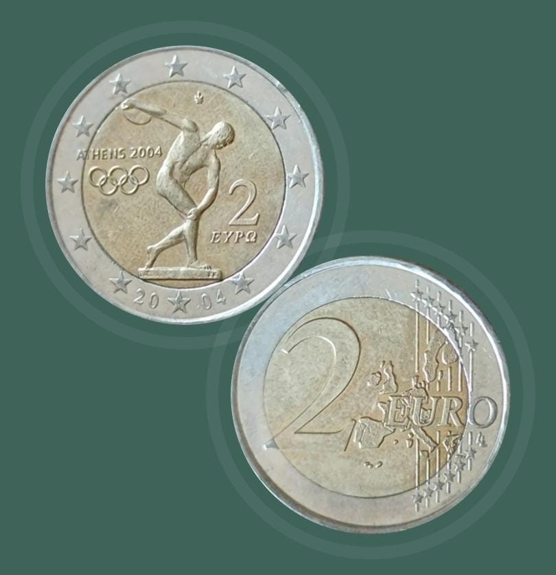 2 Euro Coin 2004 - Etsy
