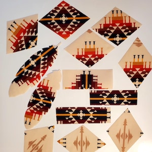 20 Southwestern Patches Iron On Set 4"