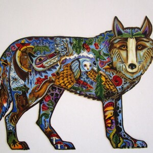 Wolf X Large 10&quot; Iron On Patch