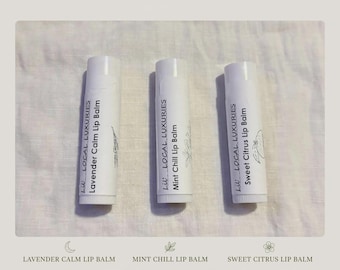 Handmade Lip Balm – Lavender Calm, Sweet Citrus, Mint Chill - Choose Your Flavor