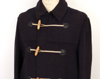 1950s Lodenfrey Navy Blue Duffle Coat With Wooden Toggle Buttons