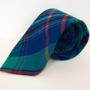 1990s J.Press Madras Plaid Tie image 1