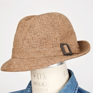 Vintage Pendleton Tweed Trilbyhatt från 70-80-talet / herr medium, storlek 7