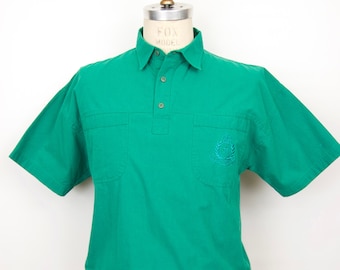 1980s-90s Green Polo Shirt