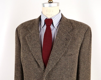 1990s Giorgio Armani 3-Button Sport Coat in champagne brown & black wool / size 42 / men's large