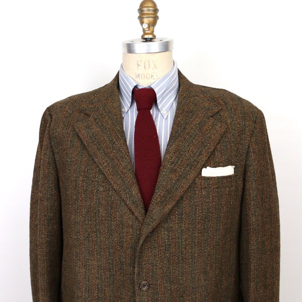 1970s-60s Harris Tweed Sport Coat / men's large