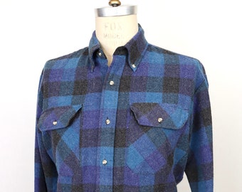 1980s Check Flannel Shirt / men's medium