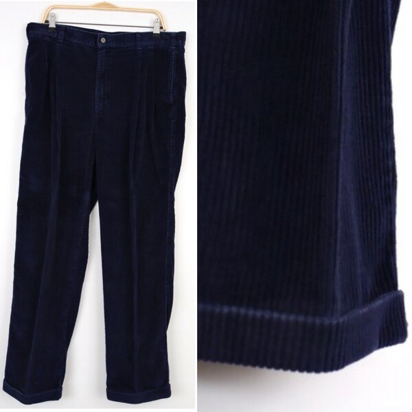 Pleated Corduroy Pants Etsy
