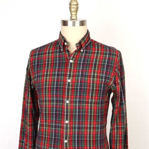 Ralph Lauren Rugby Plaid Cotton Shirt / men's small