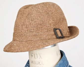 Vintage 70s-80s Pendleton Tweed Trilby Hat / men's medium, size 7