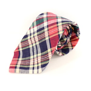 1980s Authentic Madras Plaid Tie