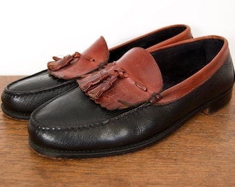 Jonathan Richards Redford Loafers Men Size 9.5 M Brown Leather Slip On Shoes Mens Jonathan Richards Brown Leather Tassel Loafers Size 9.5  main image 4