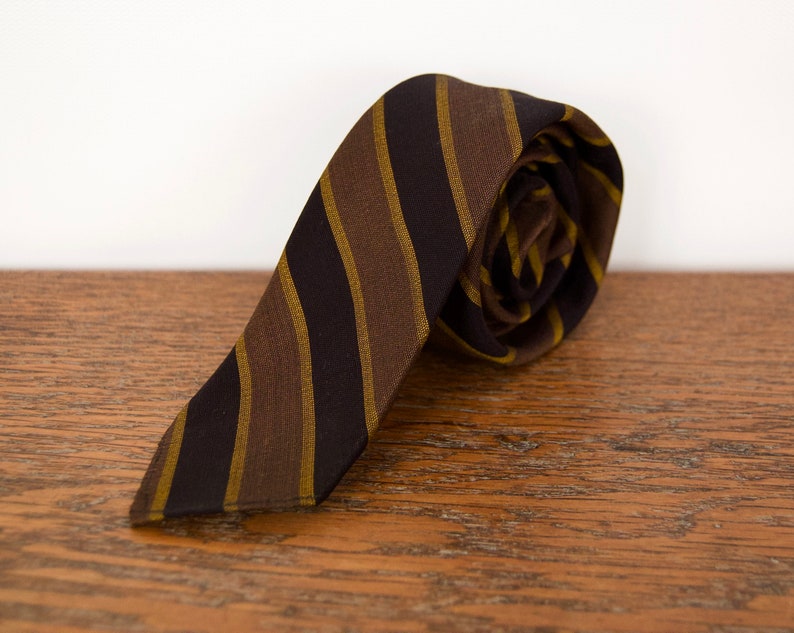 1960s Skinny Mad Men Tie w diagonal stripe