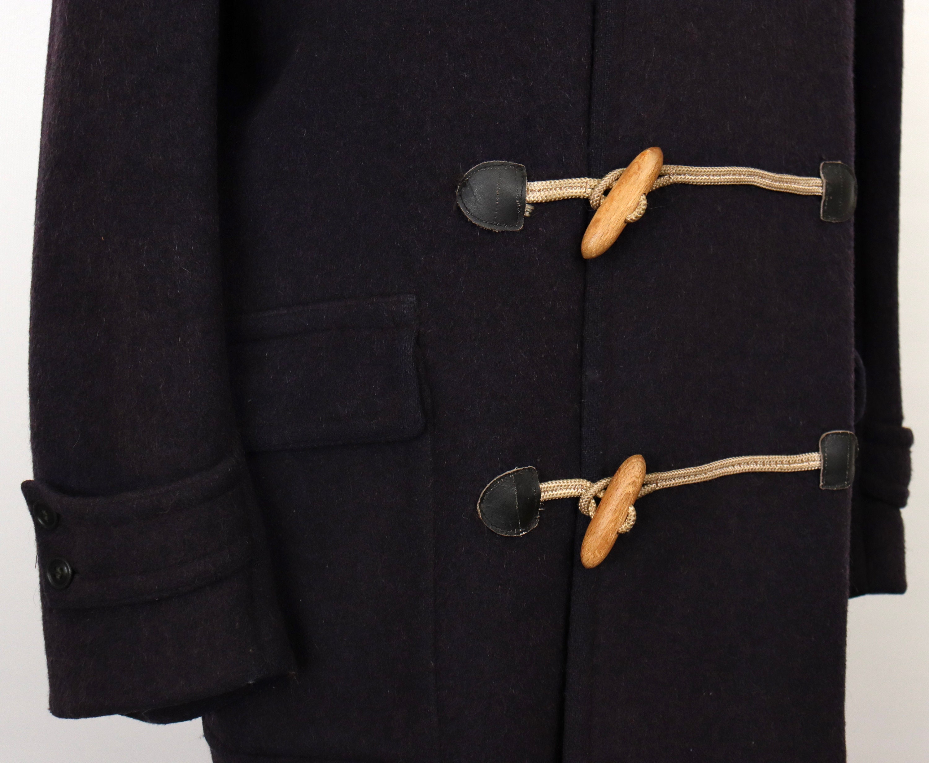 1950s Lodenfrey Navy Blue Duffle Coat With Wooden Toggle 1950s Lodenfrey Navy Blue Duffle Coat With Wooden Toggle