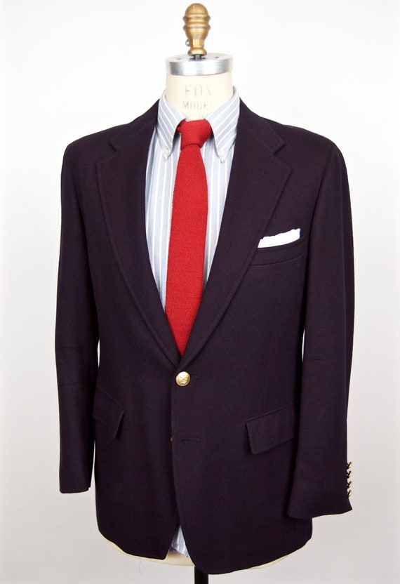 ralph lauren navy blue blazer with gold buttons