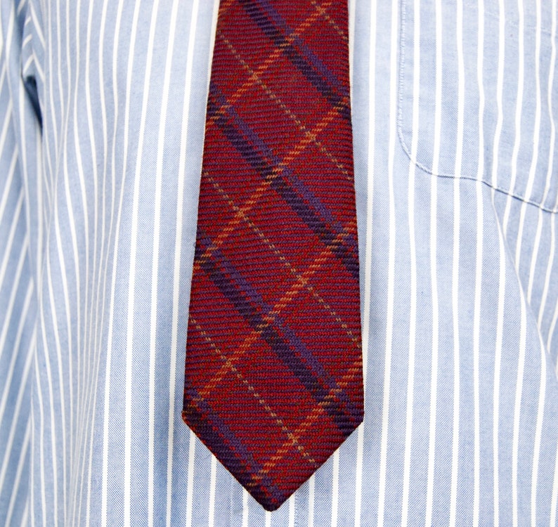 wool plaid tie