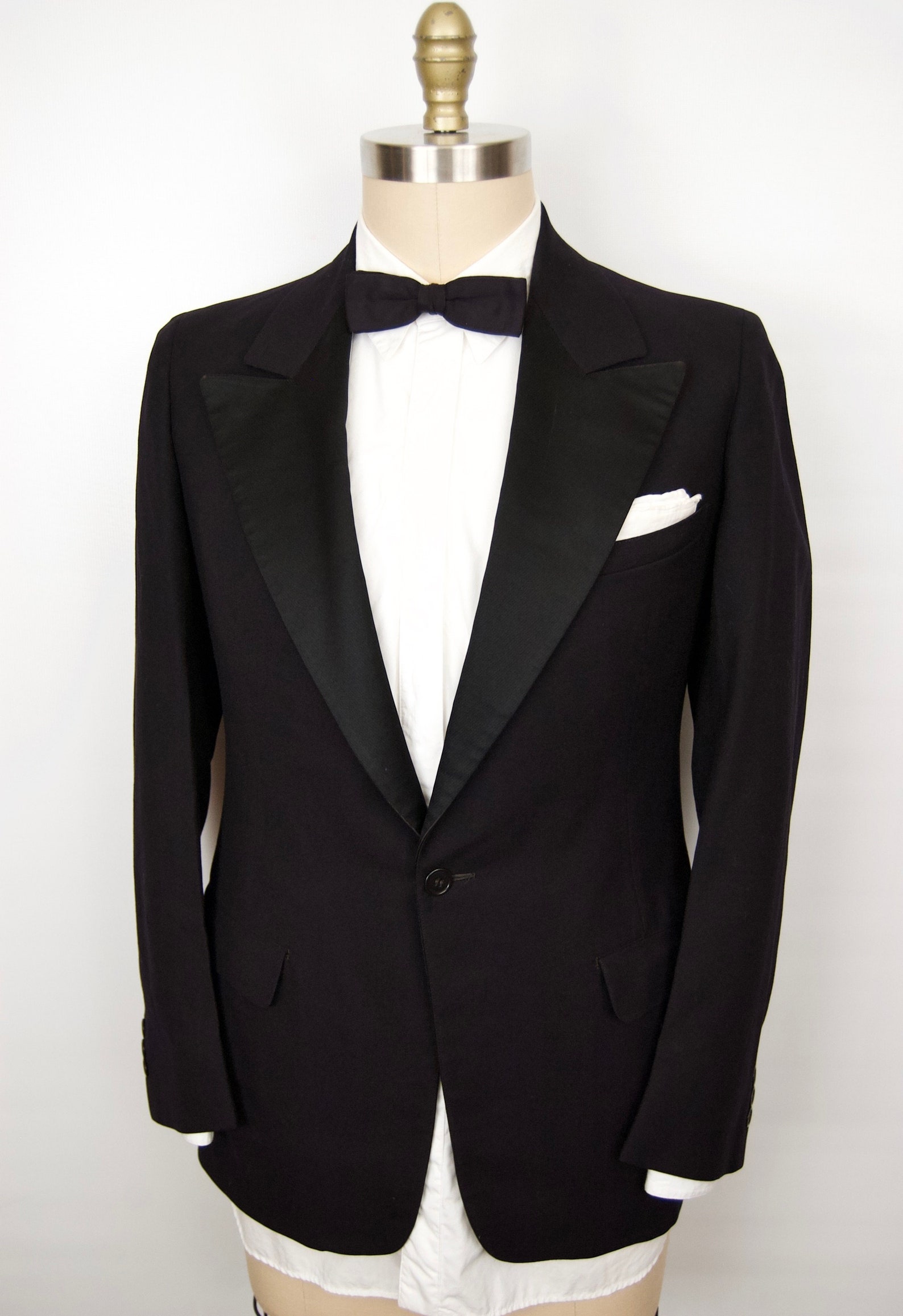 1930s Peak Lapel Tuxedo w/ Suspender Buttons / matching tux | Etsy